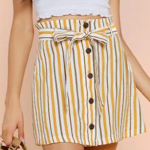 TRENDY TCEC Yellow Striped Tied Skirt NEW!! 💛🧡